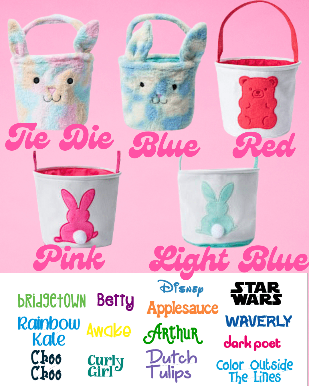 Easter Bunny Easter Basket - Pine Needle Embroidery