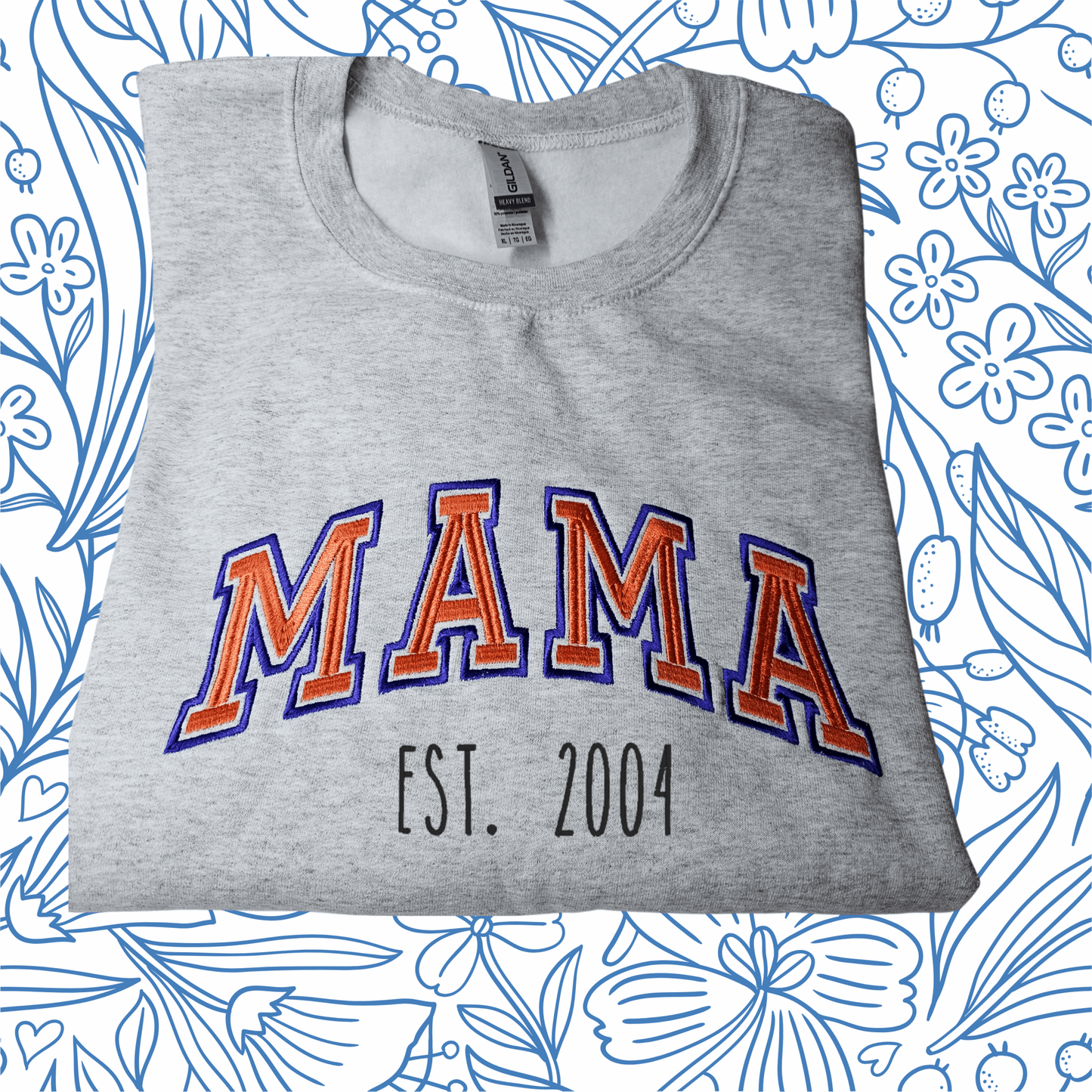 MAMA Double Varsity sweatshirt - Pine Needle Embroidery