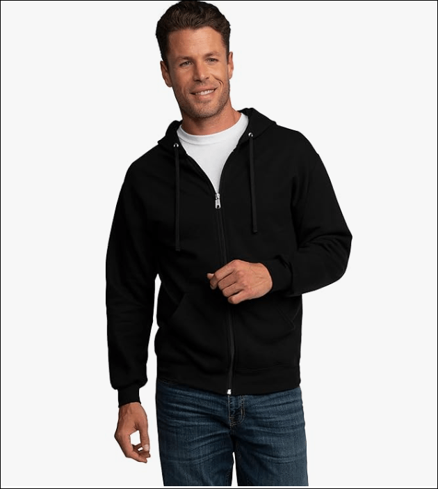 Personalized Design or Corporate Logo Zip Hoodie (Fruit of the Loom) - Pine Needle Embroidery