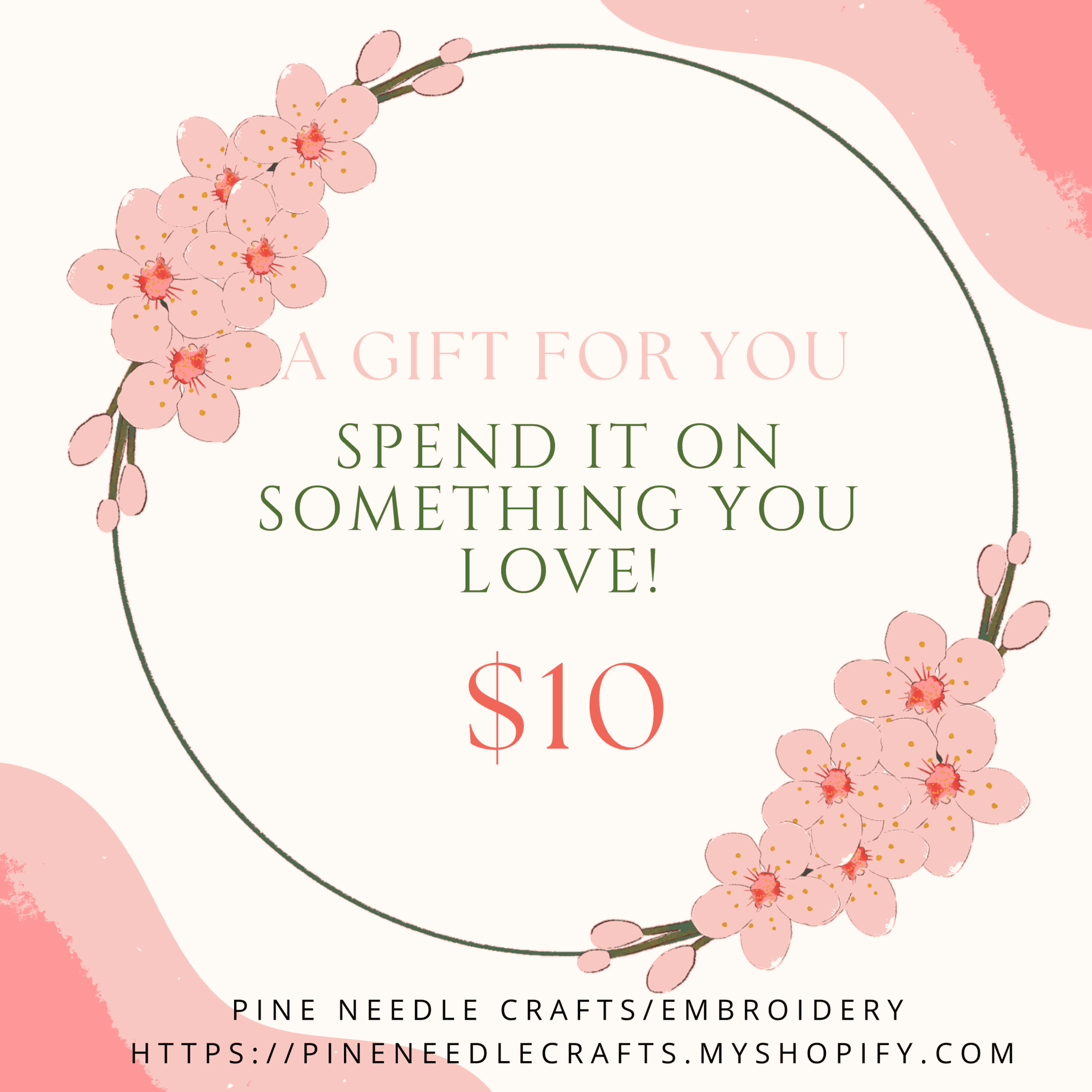 Gift Card - Pine Needle Embroidery