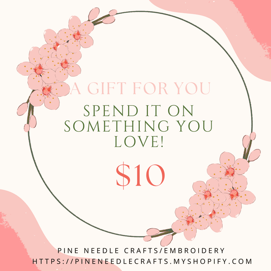 Gift Card - Pine Needle Embroidery