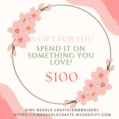 Gift Card - Pine Needle Embroidery