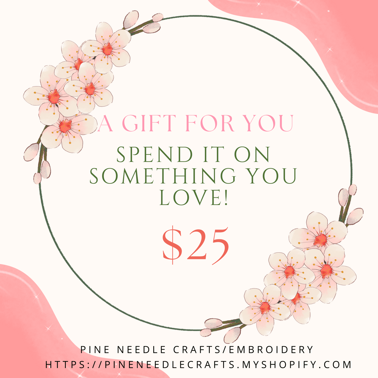 Gift Card - Pine Needle Embroidery