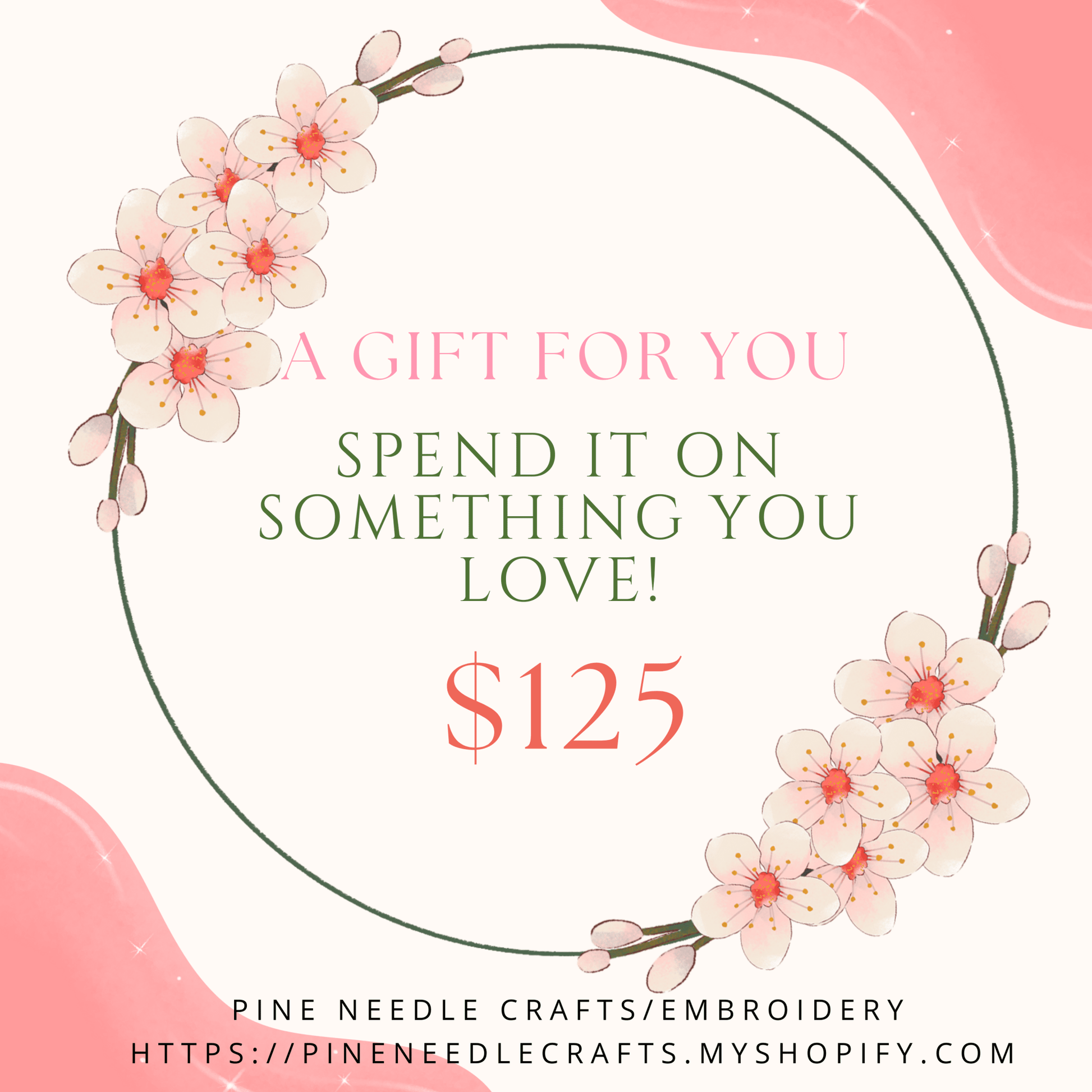 Gift Card - Pine Needle Embroidery