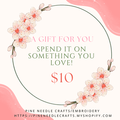 Gift Card - Pine Needle Embroidery