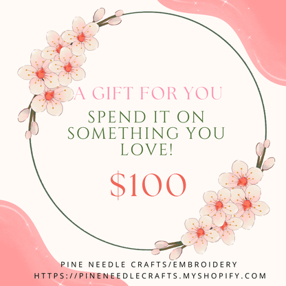 Gift Card - Pine Needle Embroidery