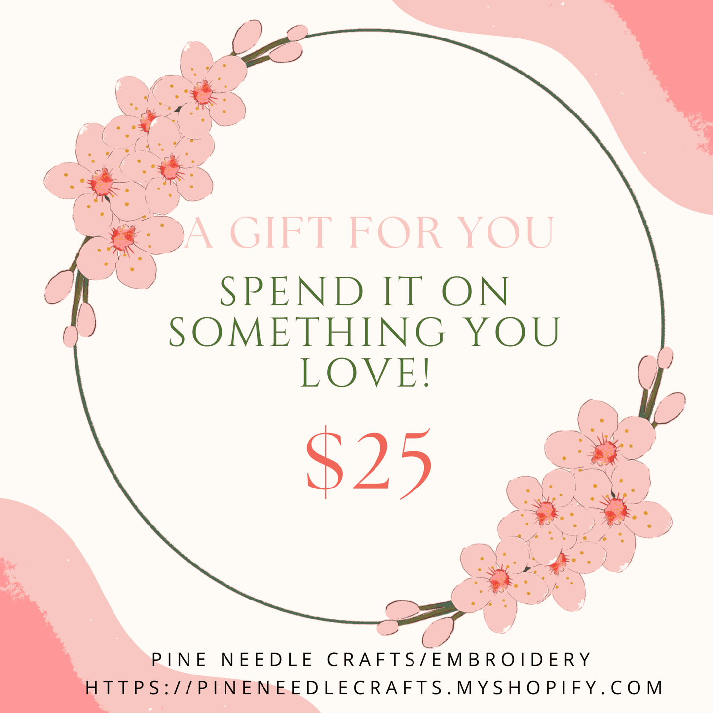 Gift Card - Pine Needle Embroidery