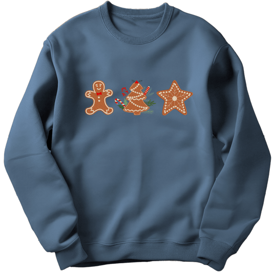 Gingerbread Cookie sweatshirt - Pine Needle Embroidery