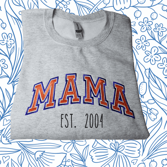 MAMA Double Varsity sweatshirt - Pine Needle Embroidery
