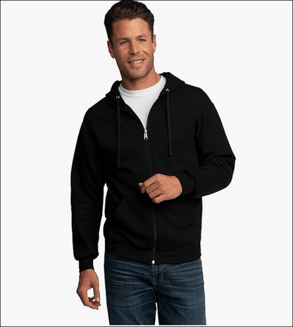 Personalized Design or Corporate Logo Zip Hoodie (Fruit of the Loom) - Pine Needle Embroidery