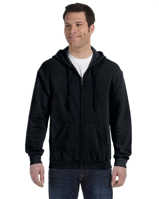 Personalized Design or Corporate Logo Zip Hoodie (Gildan 18600) - Pine Needle Embroidery